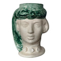 Testa di Moro in Ceramica Dipinta a Mano — Decoro Verde