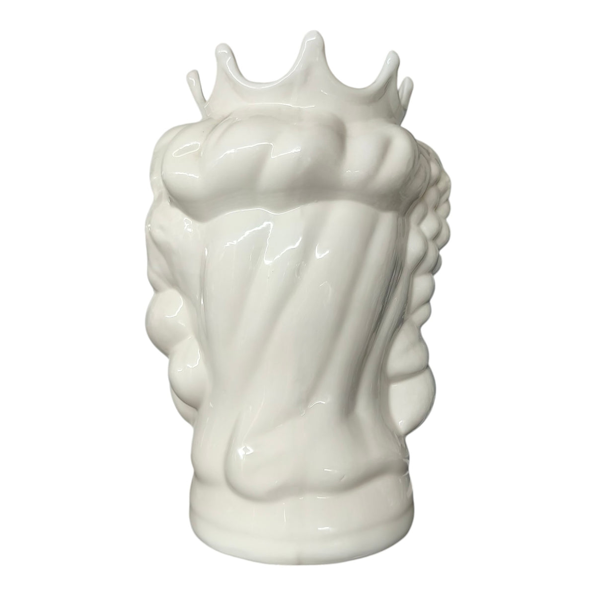 Testa di Moro in Ceramica Dipinta a Mano — Bianca