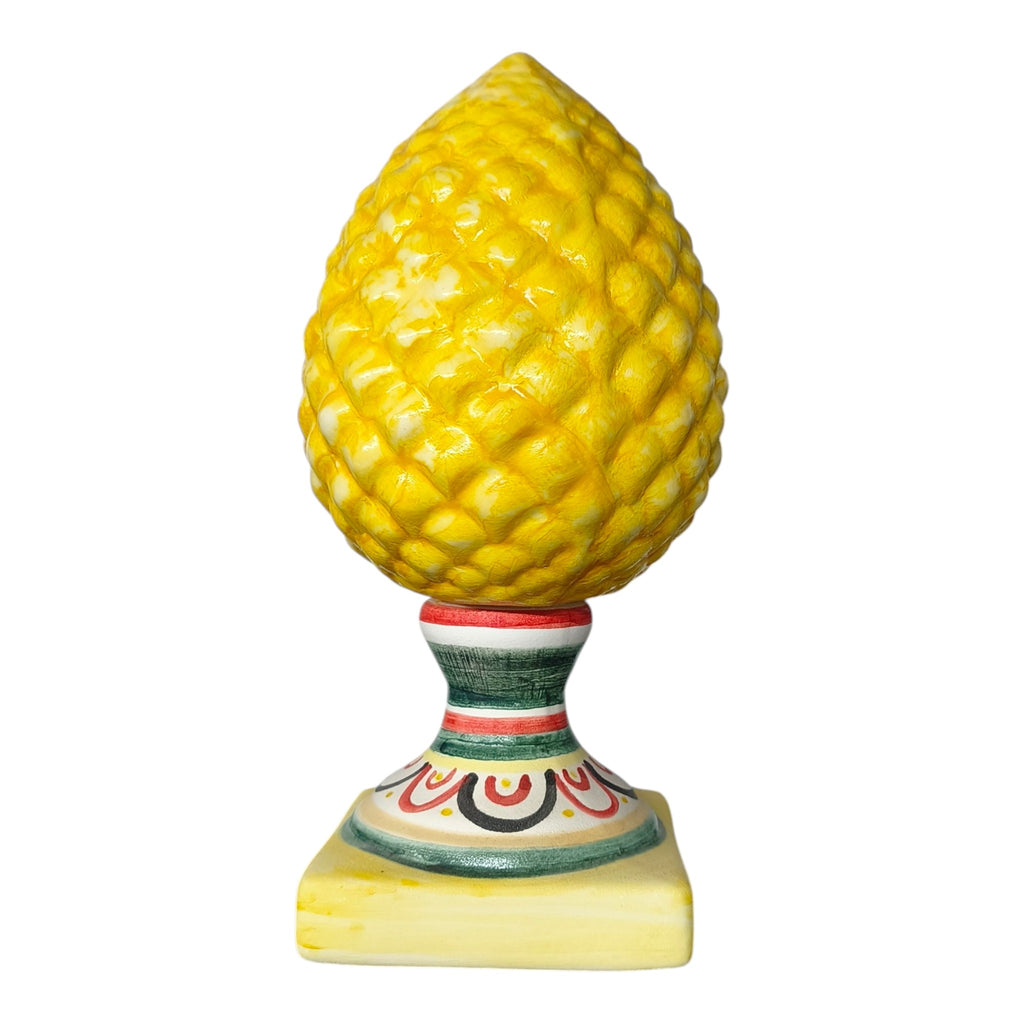 Pigna in Ceramica Dipinta a Mano — Base Quadrata