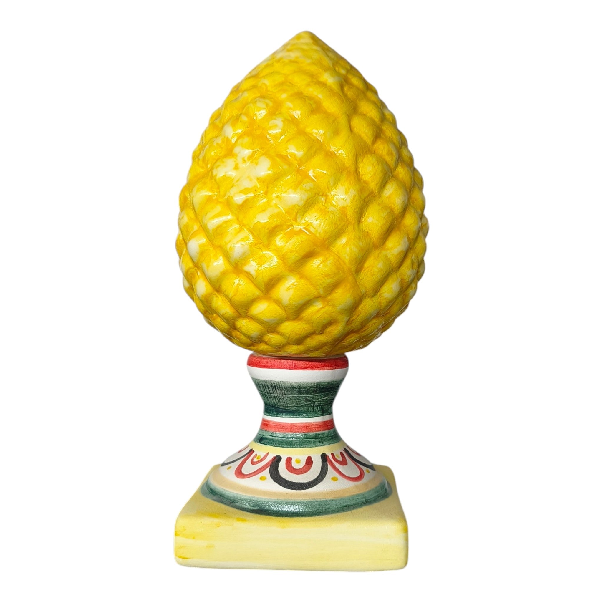Pigna in Ceramica Dipinta a Mano — Base Quadrata