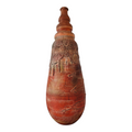 Vaso-Bottiglia Decorativa in Ceramica Dipinta a Mano, Decori Astratti a Rilievo, 59cm Altezza x 21cm Larghezza, Base 11.5cm