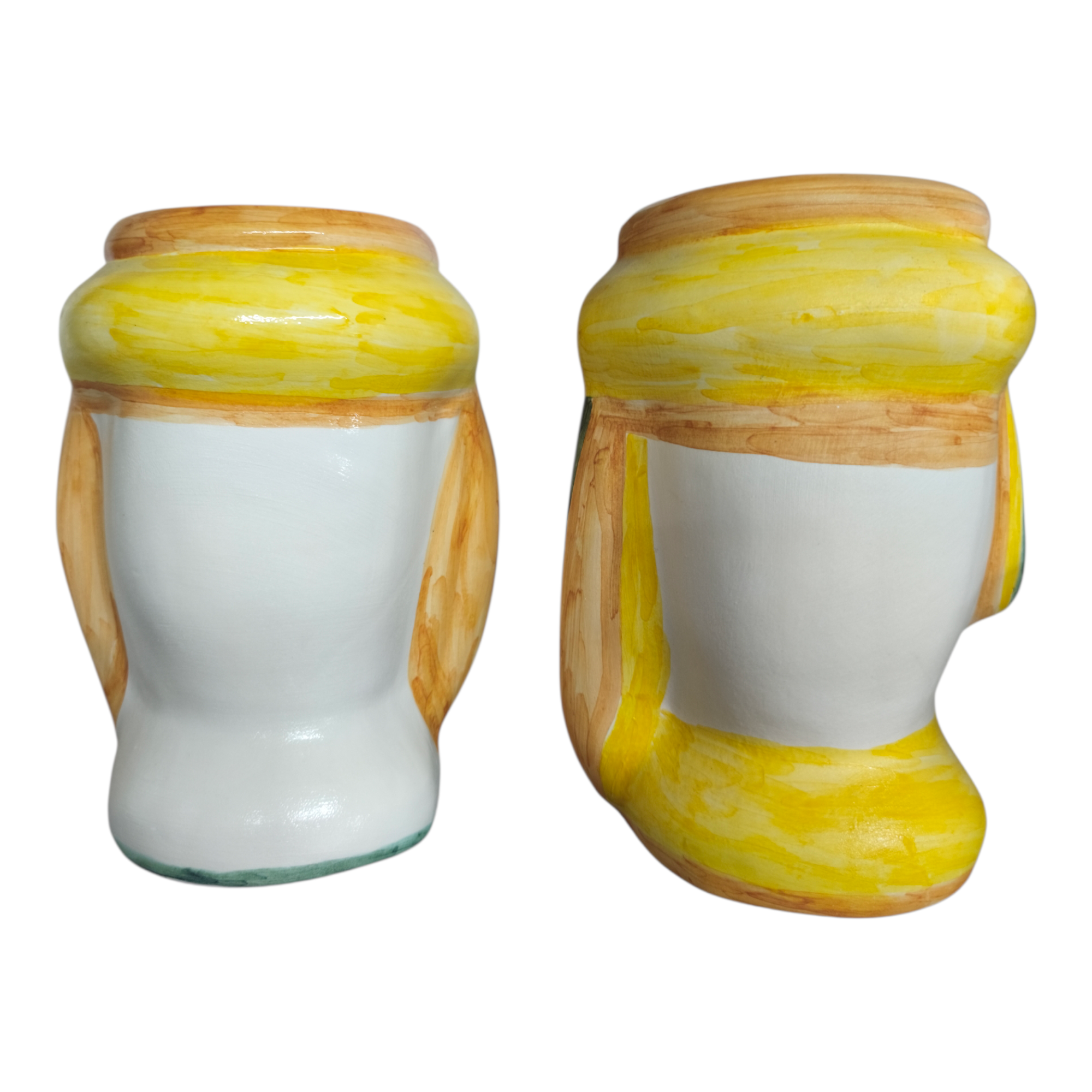 Teste di Moro in Ceramica Dipinta a Mano — Coppia