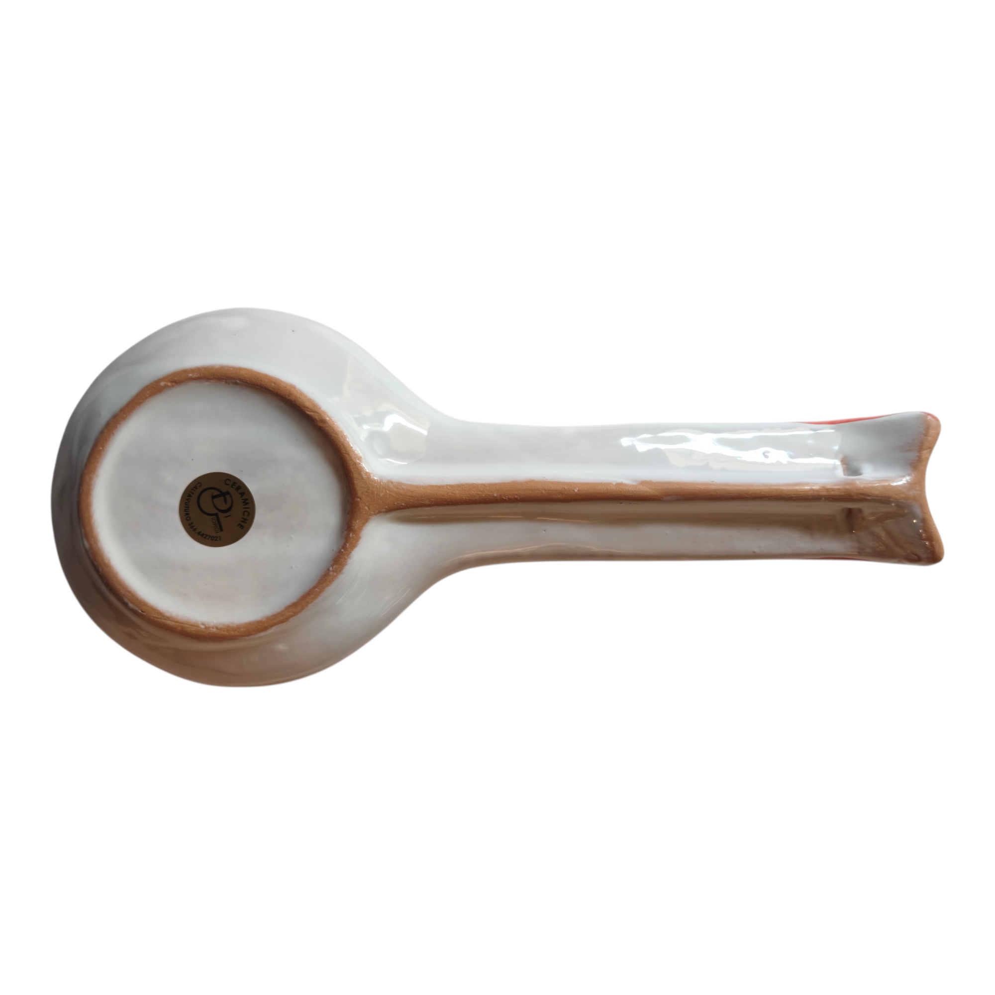Poggiamestolo in Ceramica Dipinto a Mano, Decorazione Melograno