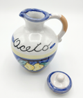 Contenitore Aceto in Ceramica con Limoni - Pezzo Artigianale
