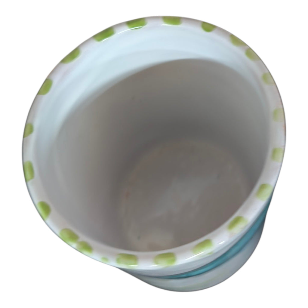 Bicchiere o Portapenne in Ceramica con Limoni - Pezzo Artigianale