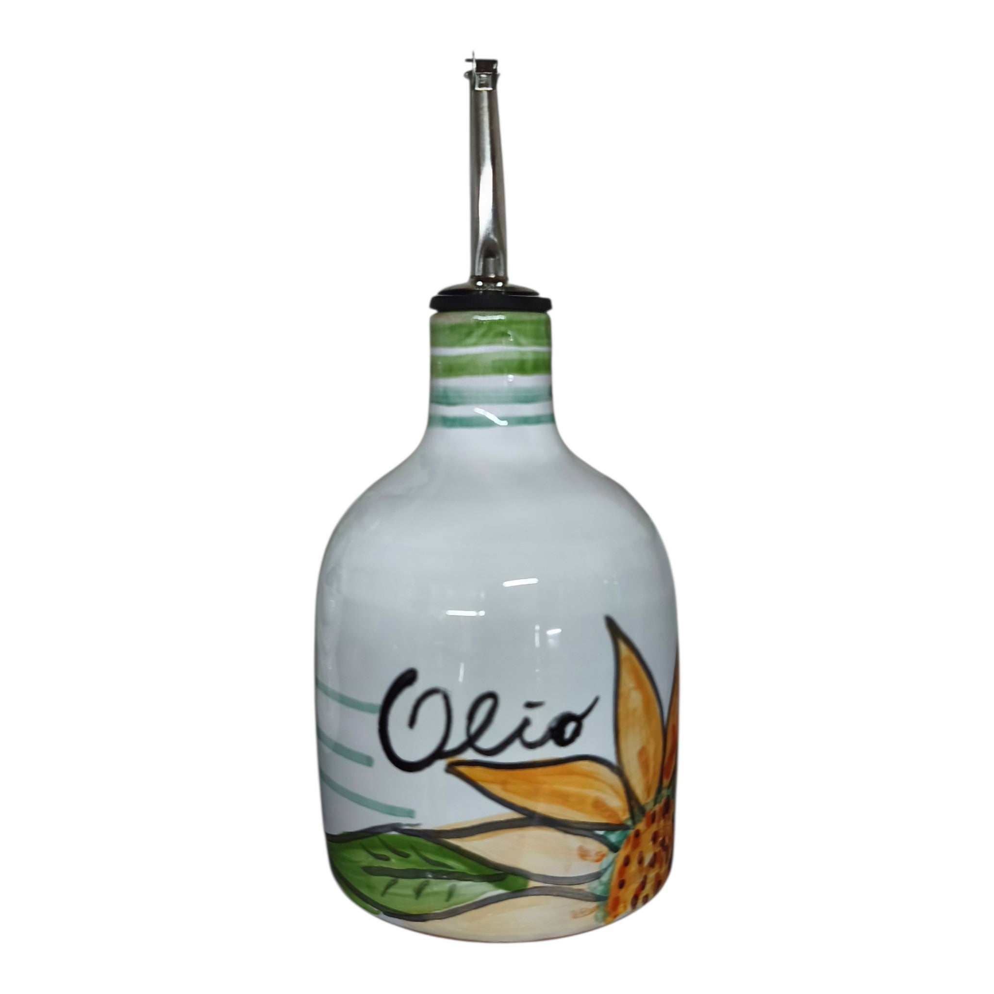 Oliera in Ceramica Dipinta a Mano