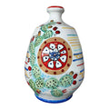 Vaso-Bottiglia in Ceramica – Ruota Siciliana e Fichidindia