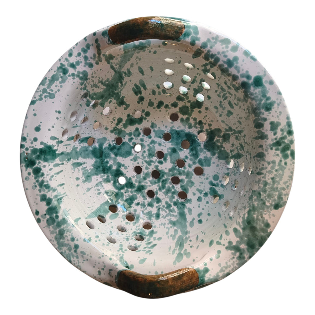 Scolapasta in ceramica dipinto a mano