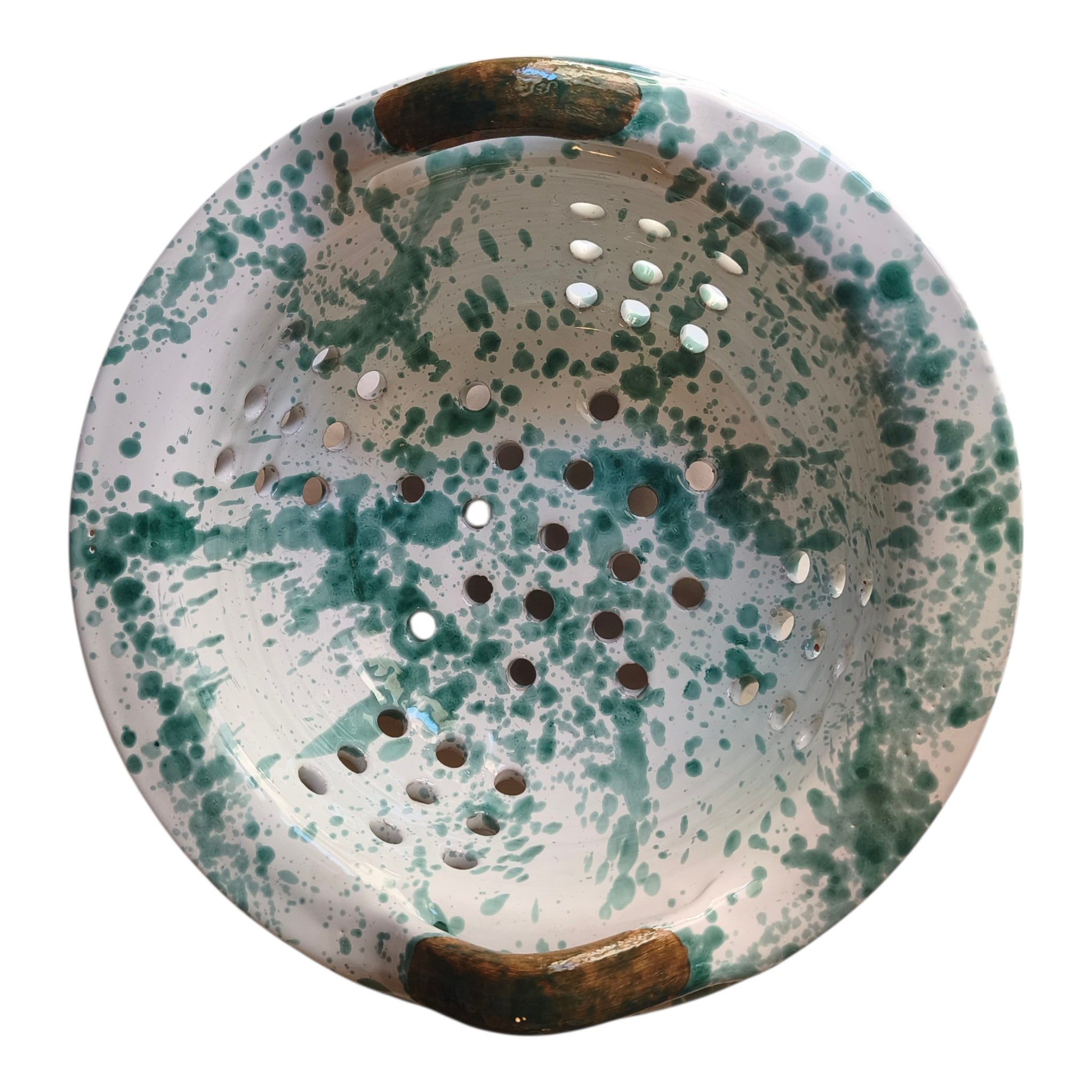 Scolapasta in ceramica dipinto a mano