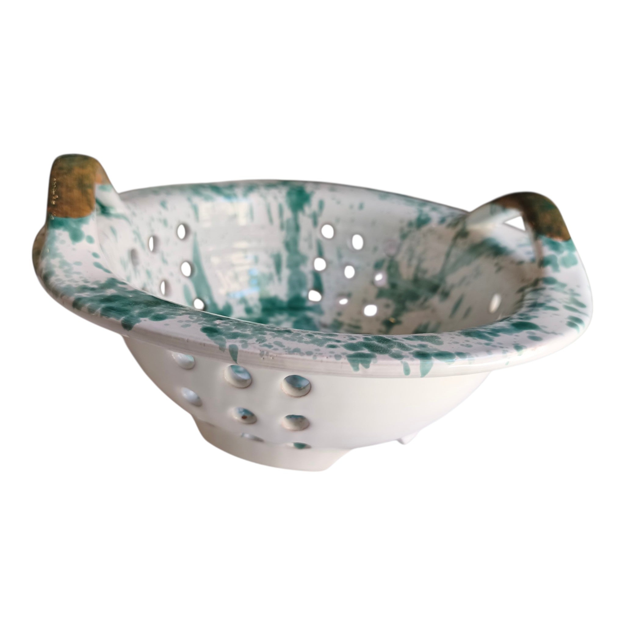 Scolapasta in ceramica dipinto a mano