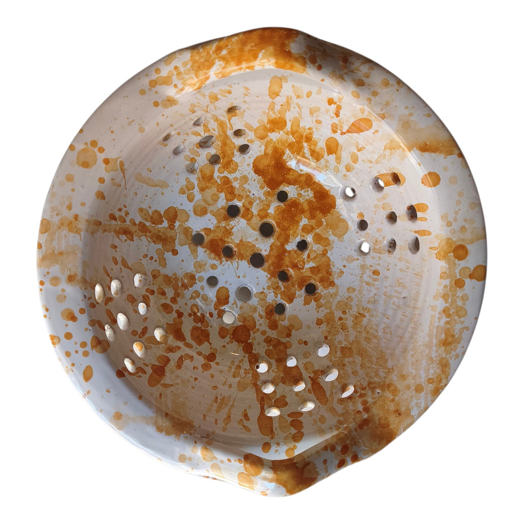 Scolapasta in ceramica dipinto a mano