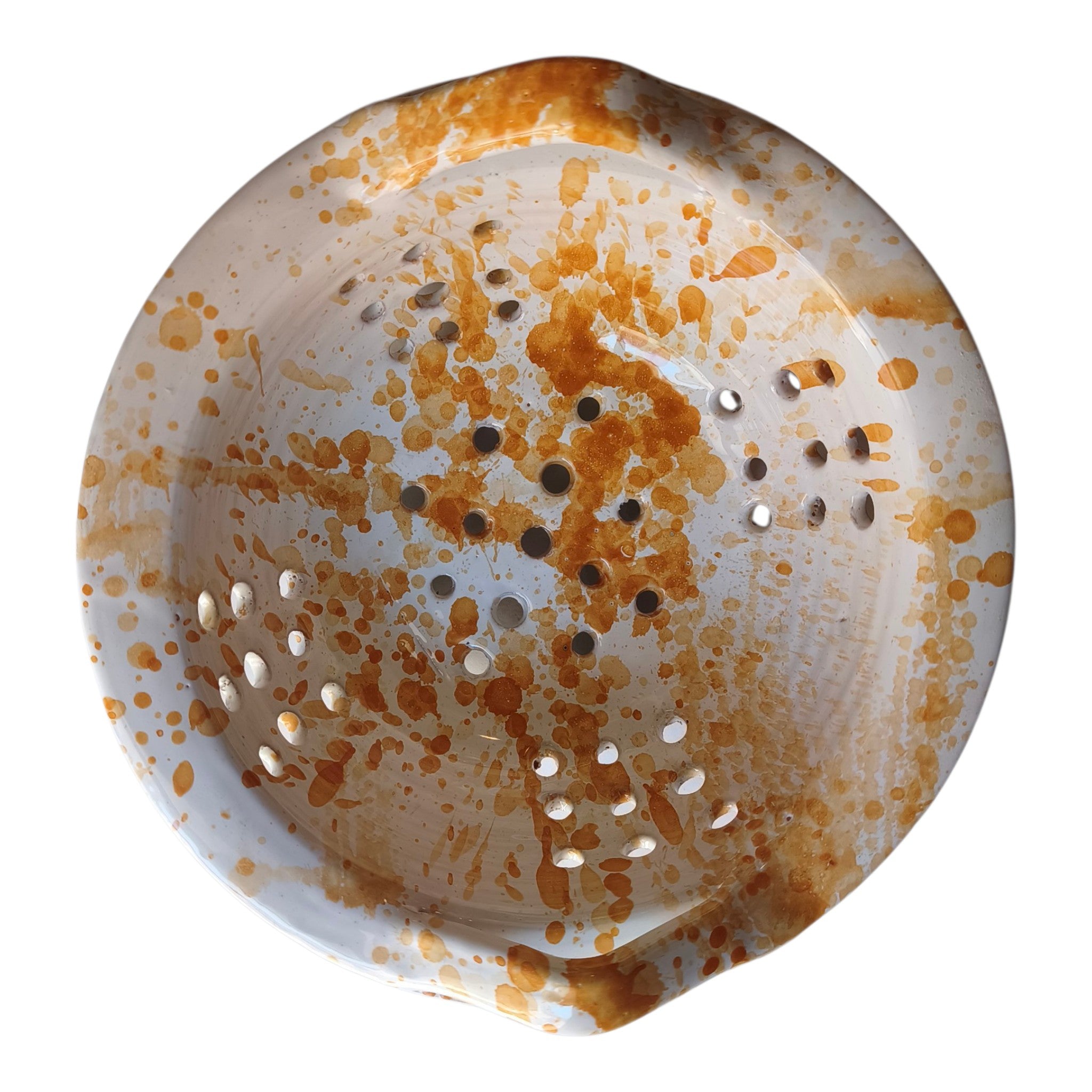 Scolapasta in ceramica dipinto a mano