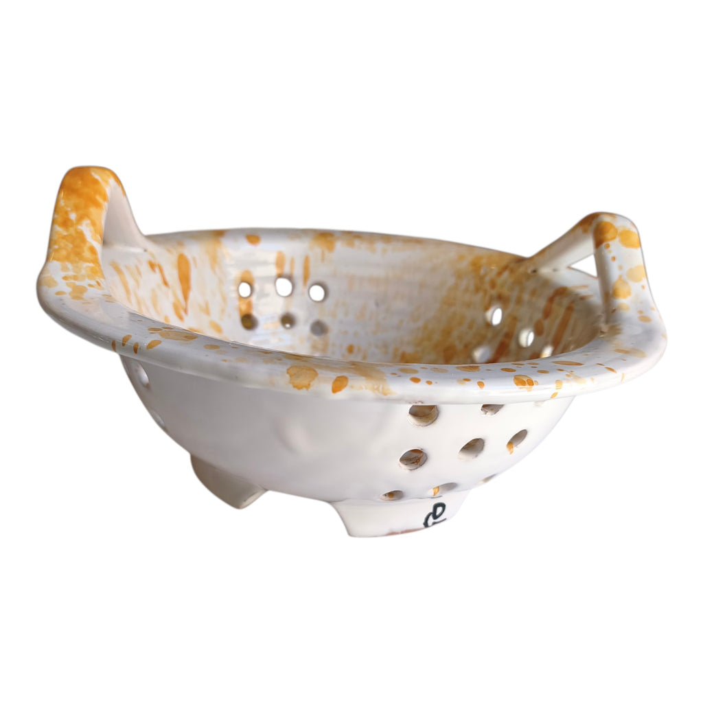 Scolapasta in ceramica dipinto a mano