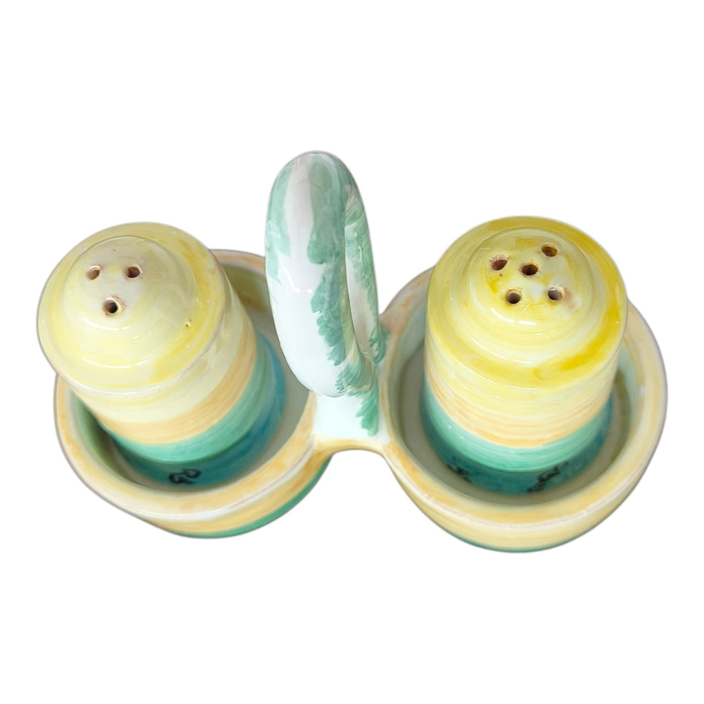 Set sale e pepe in ceramica dipinti a mano