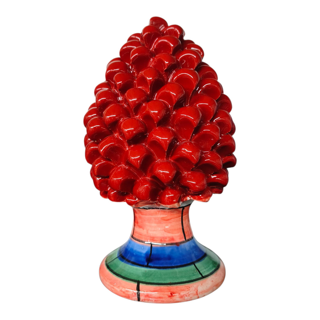 Pigna Rossa in Ceramica Dipinta a Mano