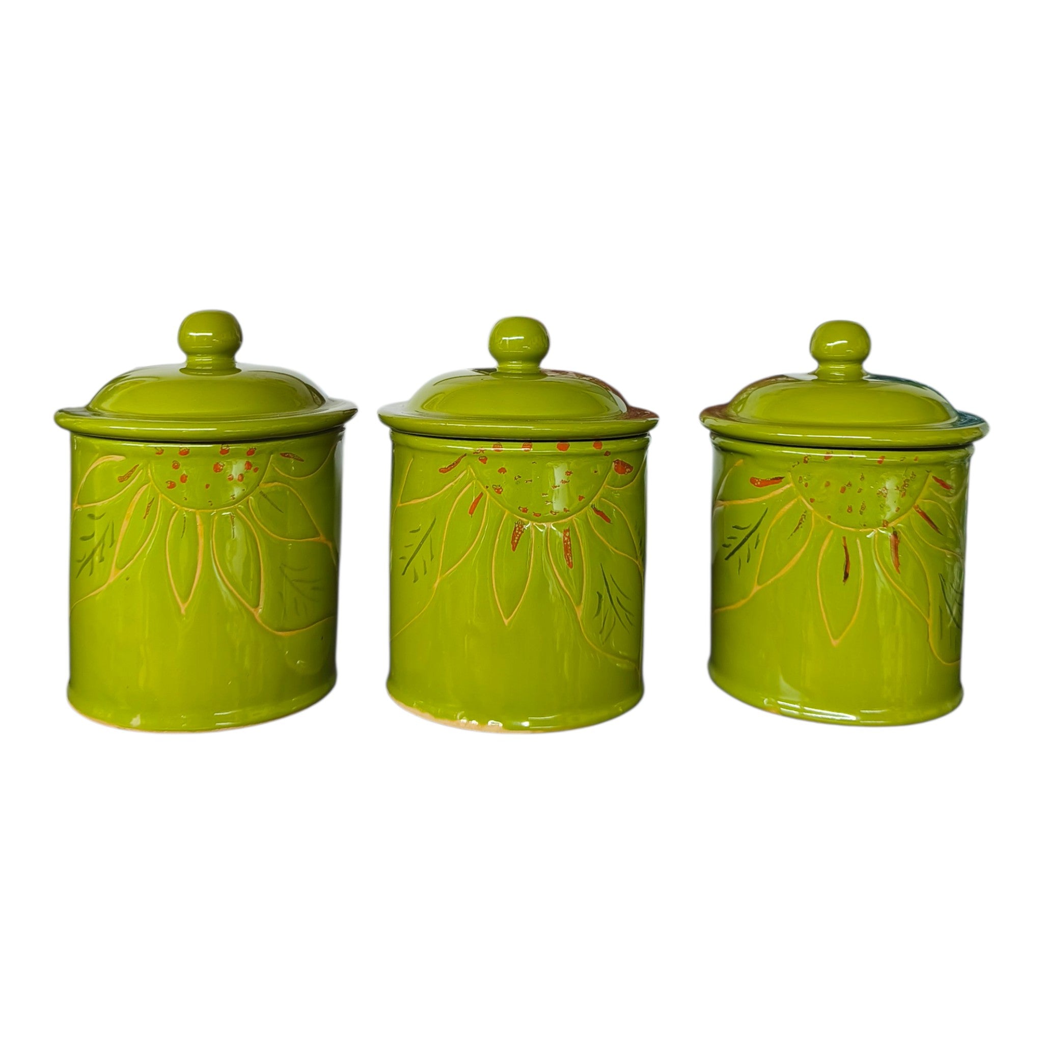 Barattolo in Ceramica Dipinto a Mano con Tappo Ermetico