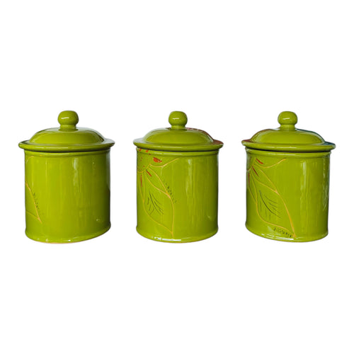 Barattolo in Ceramica Dipinto a Mano con Tappo Ermetico