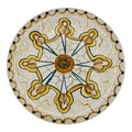 Piatto in Ceramica Dipinto a Mano con Decoro in Pasta di Piombo