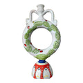 Vaso Decorativo in Ceramica Dipinto a Mano con Decori Siciliani e Fichidindia