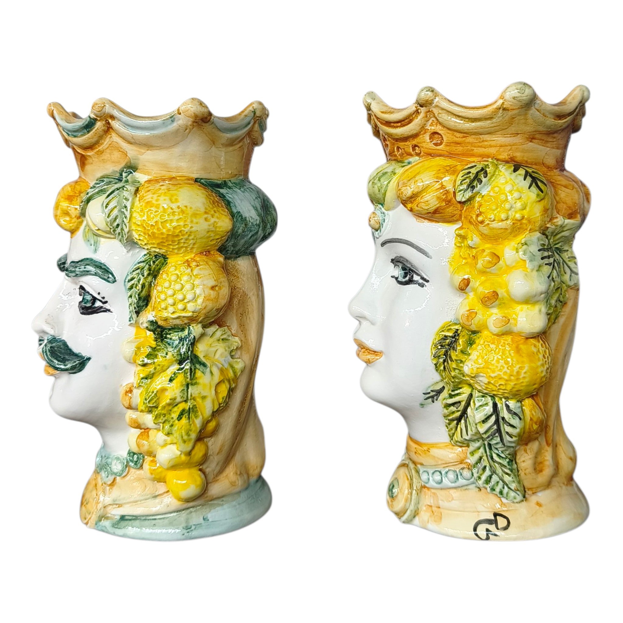 Testa di Moro in Ceramica Dipinta a Mano con Frutta