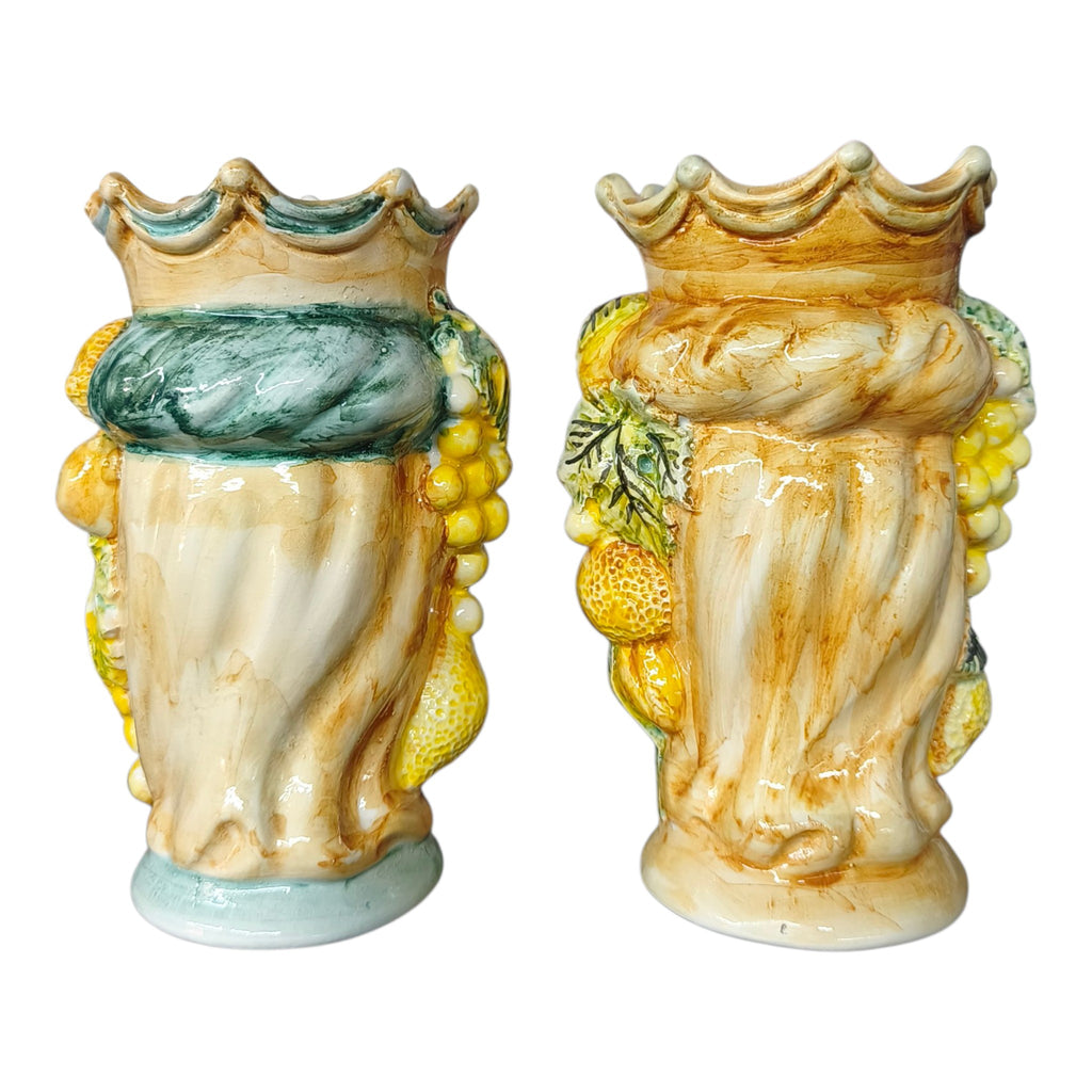 Testa di Moro in Ceramica Dipinta a Mano con Frutta