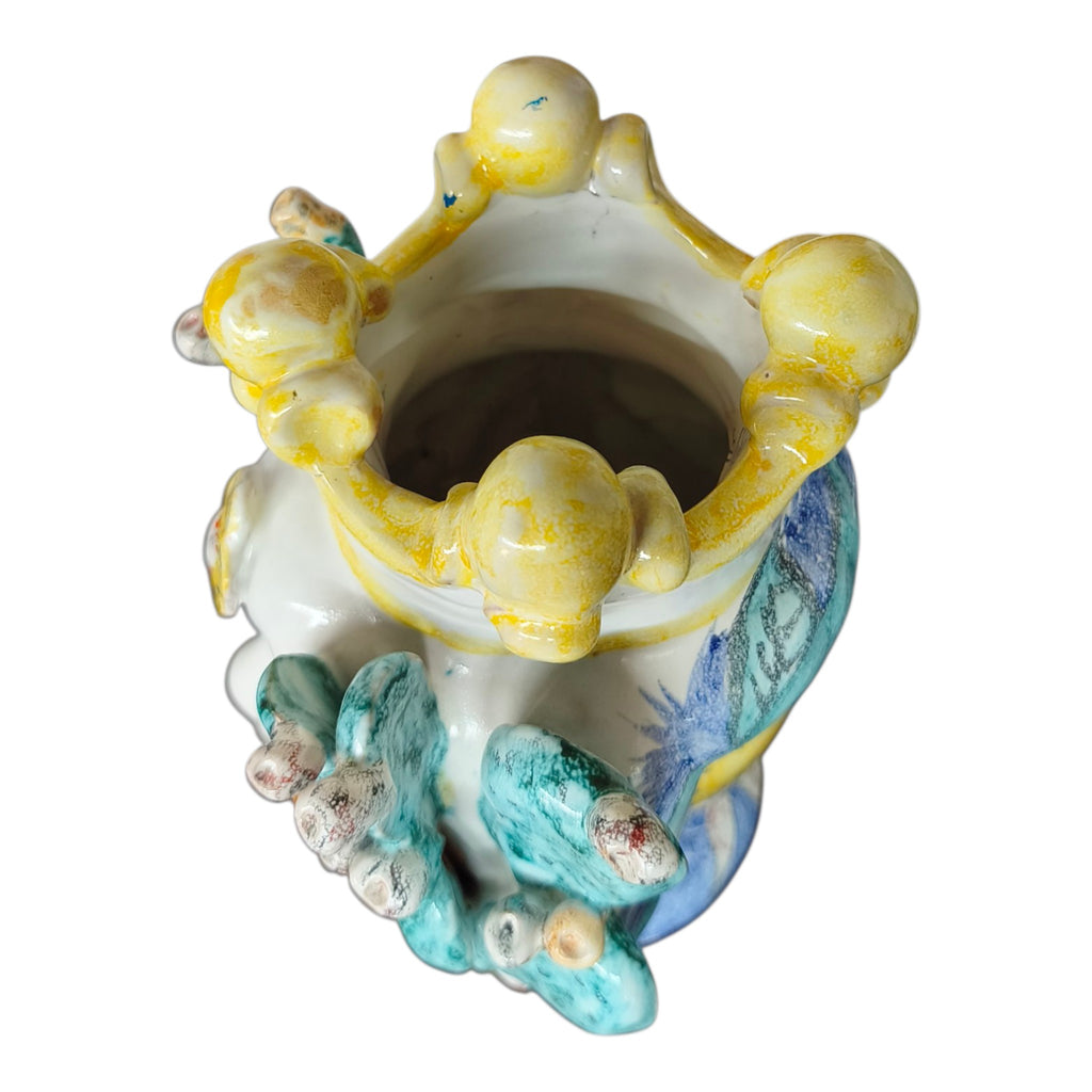 Testa di Moro in Ceramica Dipinta a Mano con Girasoli