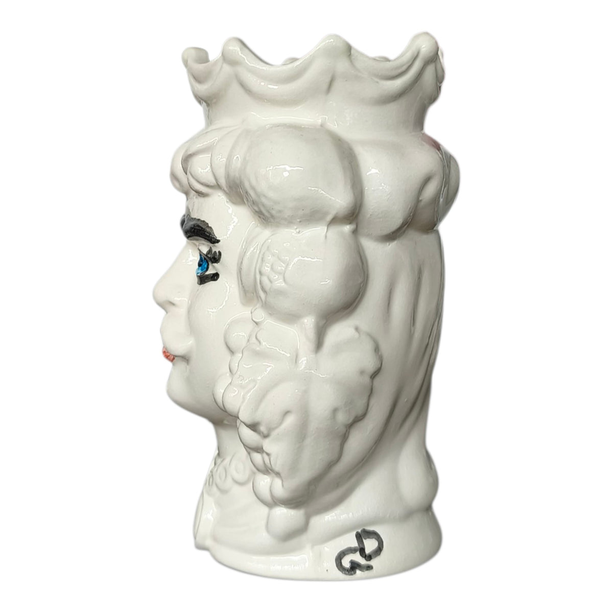Testa di Moro in Ceramica Bianco Lucida