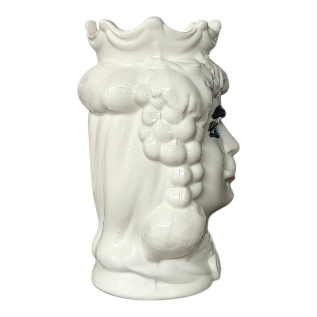 Testa di Moro in Ceramica Bianco Lucida