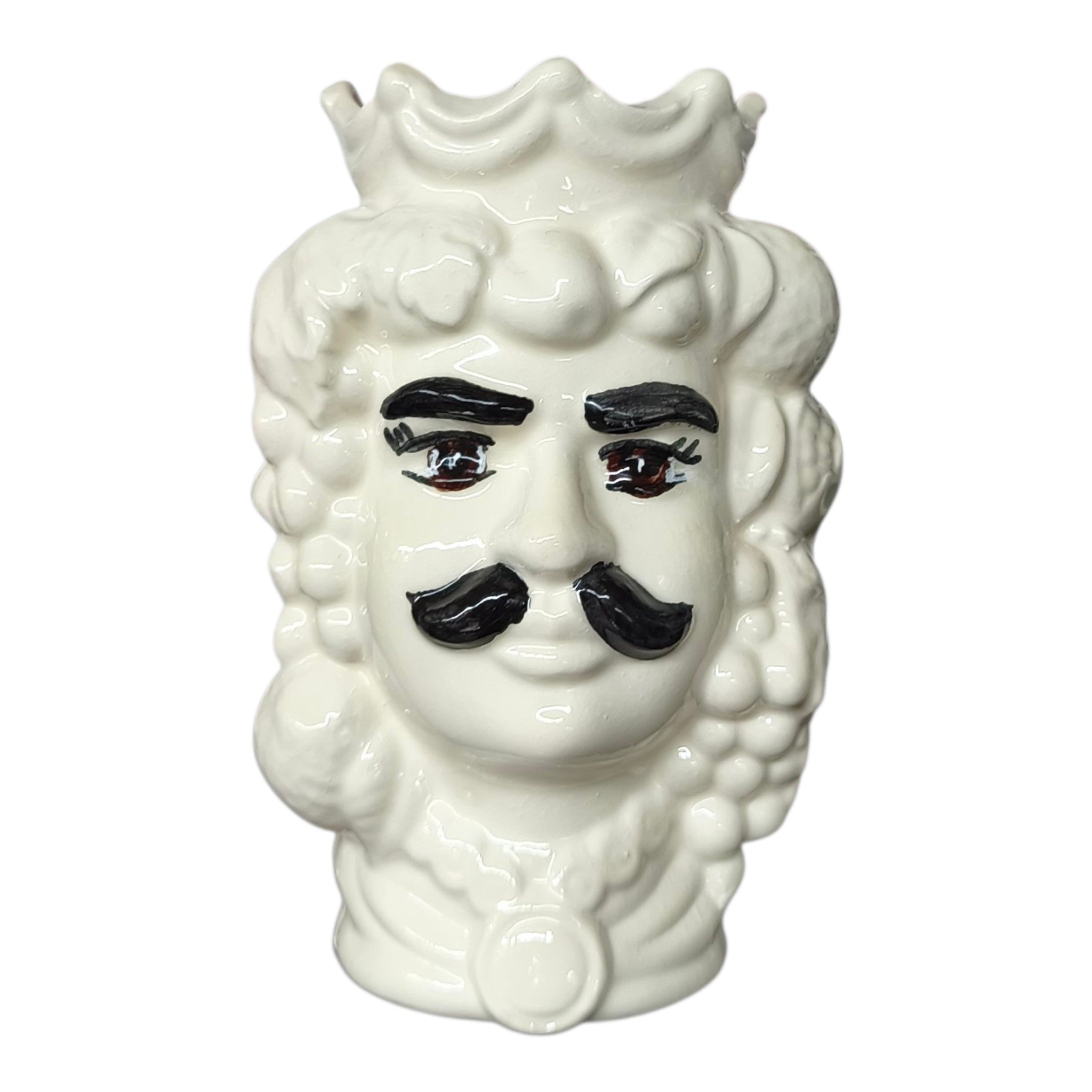 Testa di Moro in Ceramica Bianco Lucida