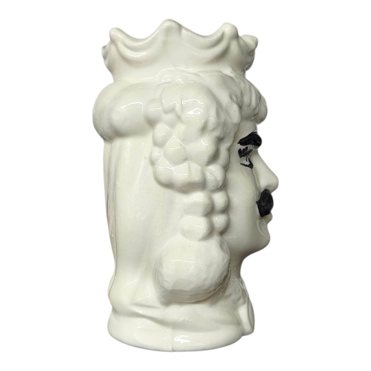 Testa di Moro in Ceramica Bianco Lucida