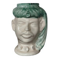 Testa di Moro in Ceramica Dipinta a Mano con Turbante Verde