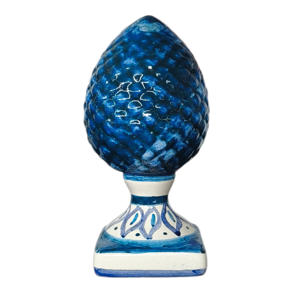 Pigna in Ceramica Dipinta a Mano – Tonalità Blu
