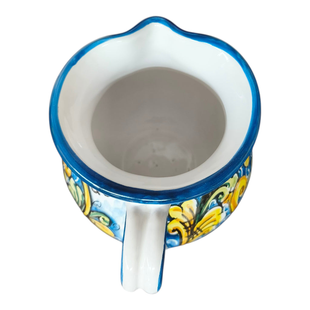 Brocca Decorata da Mezzo Litro in Ceramica Dipinta a Mano