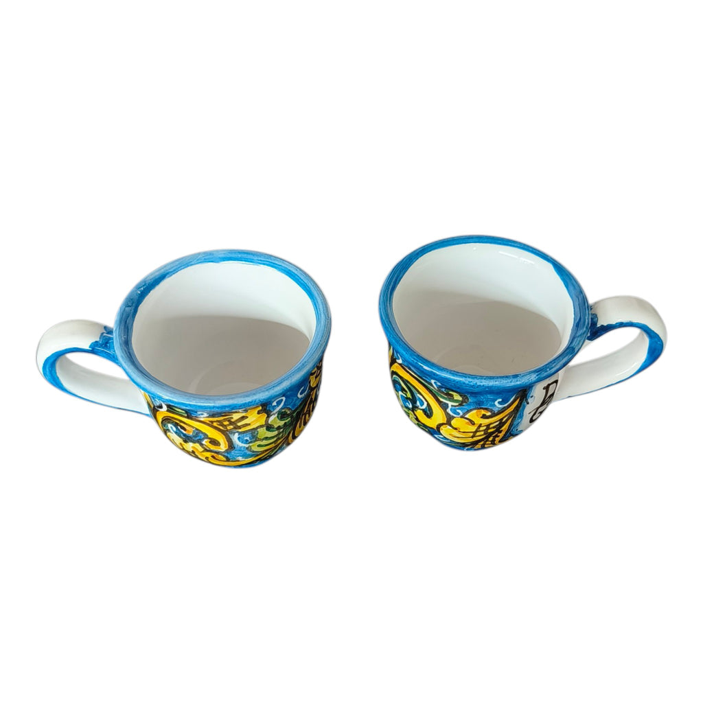 Tazze da Caffè in Ceramica Dipinta a Mano