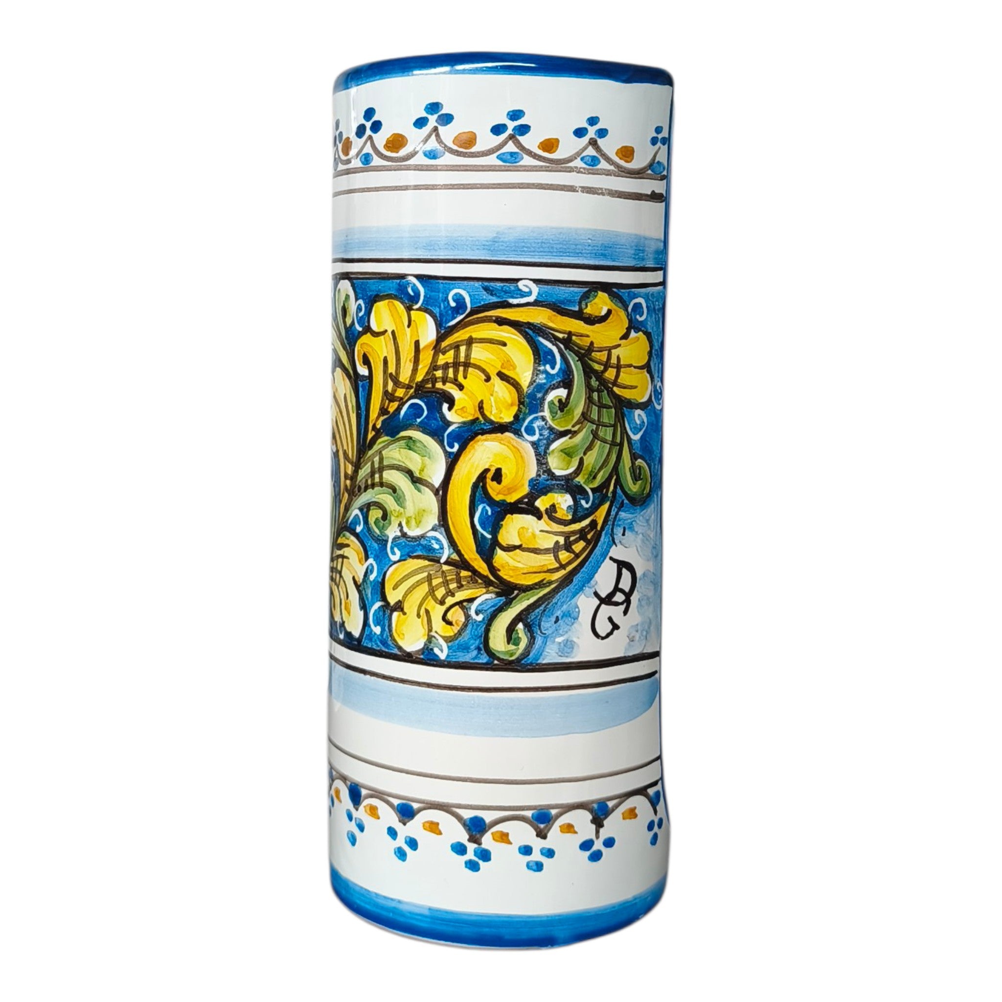 Portabicchieri in Ceramica Dipinto a Mano