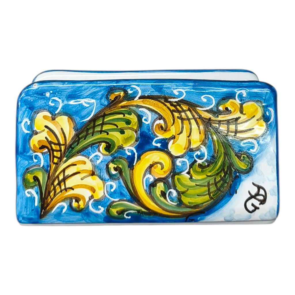 Portatovaglioli in Ceramica Dipinto a Mano
