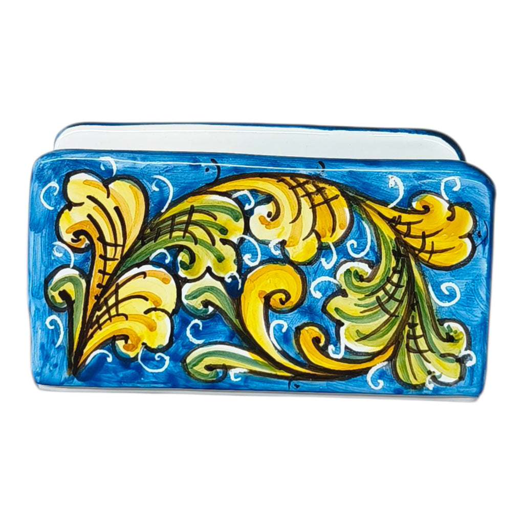 Portatovaglioli in Ceramica Dipinto a Mano