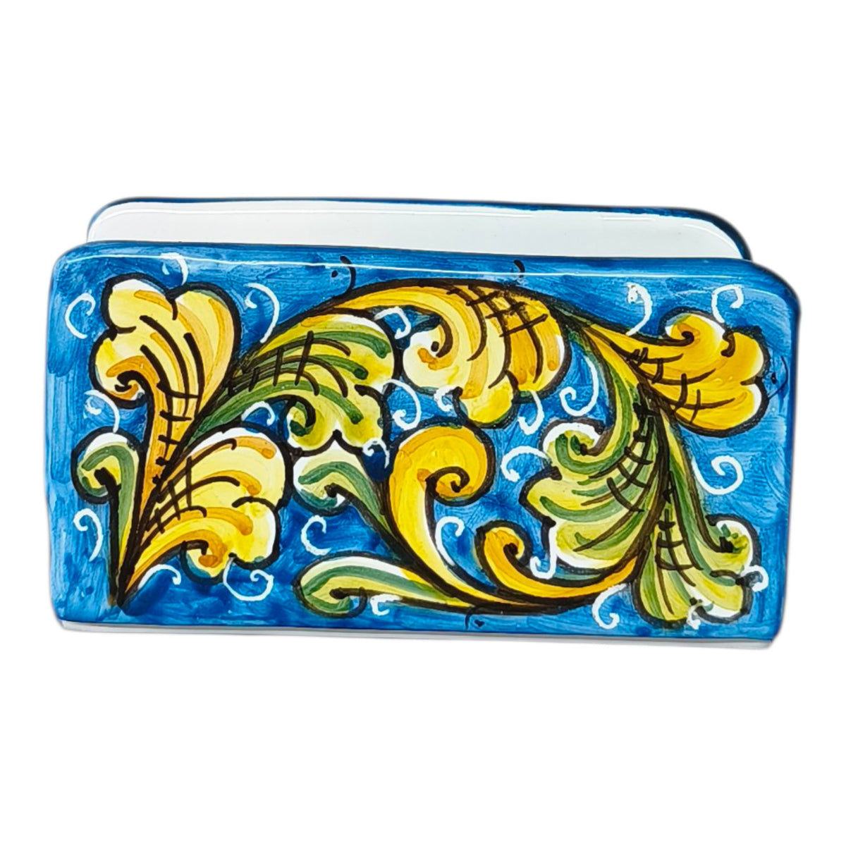 Portatovaglioli in Ceramica Dipinto a Mano