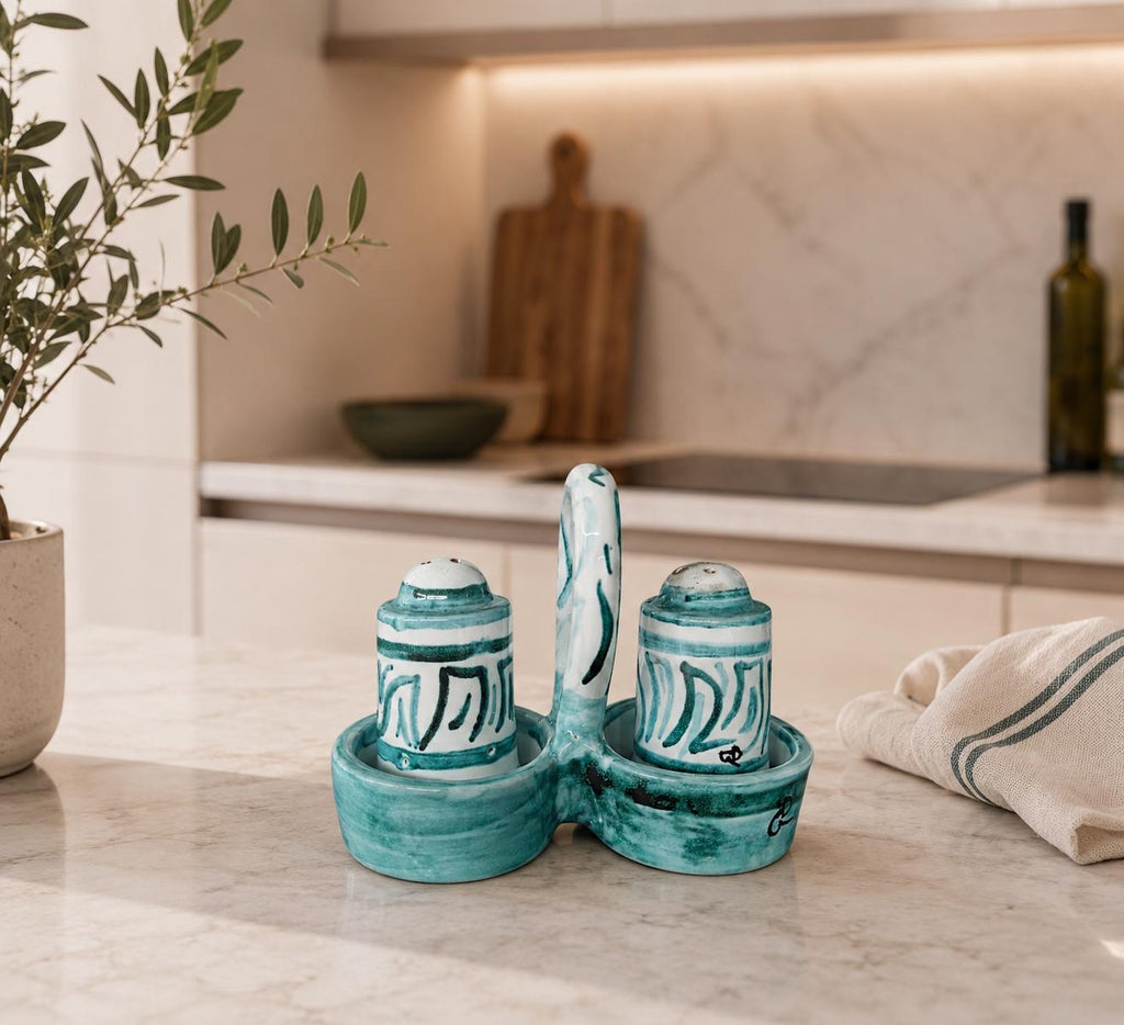 Sale e Pepe in Ceramica Dipinti a Mano